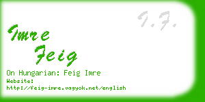 imre feig business card